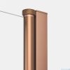 New Trendy New Soleo Copper Brushed 90x120x195 cm kabina wspornik prosty miedź szczotkowana/szkło przejrzyste K-1976-WP